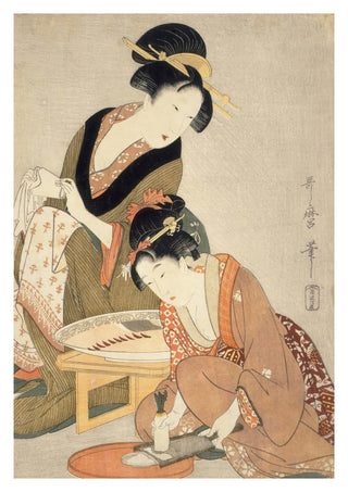 Preparing Raw Fish print