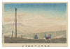 Utsikt över berget Fuji från Hakonebergen print