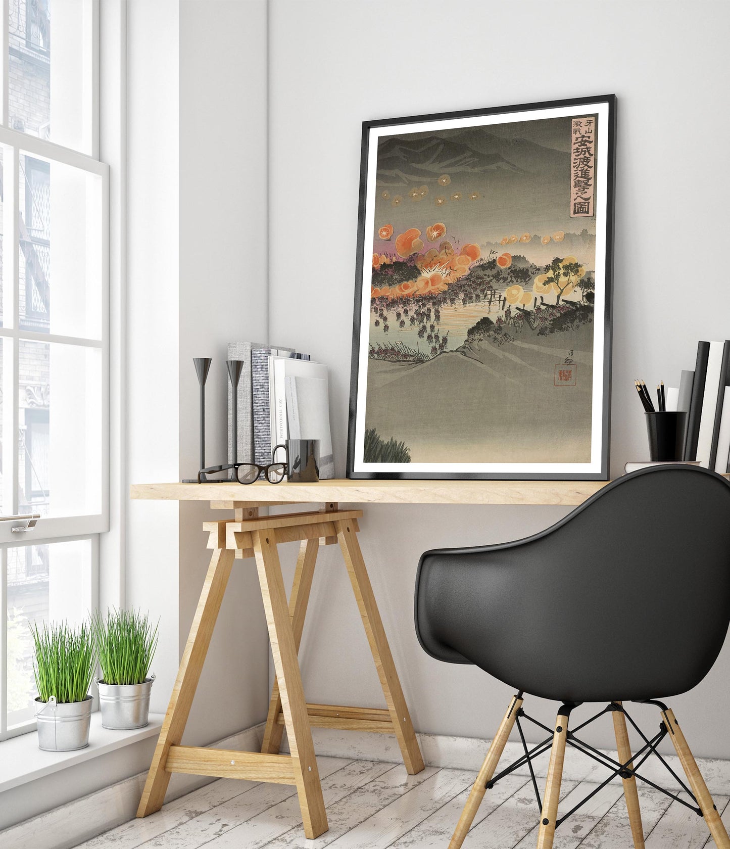 Vild strid vid Gasan, attackerande över Anjo-floden