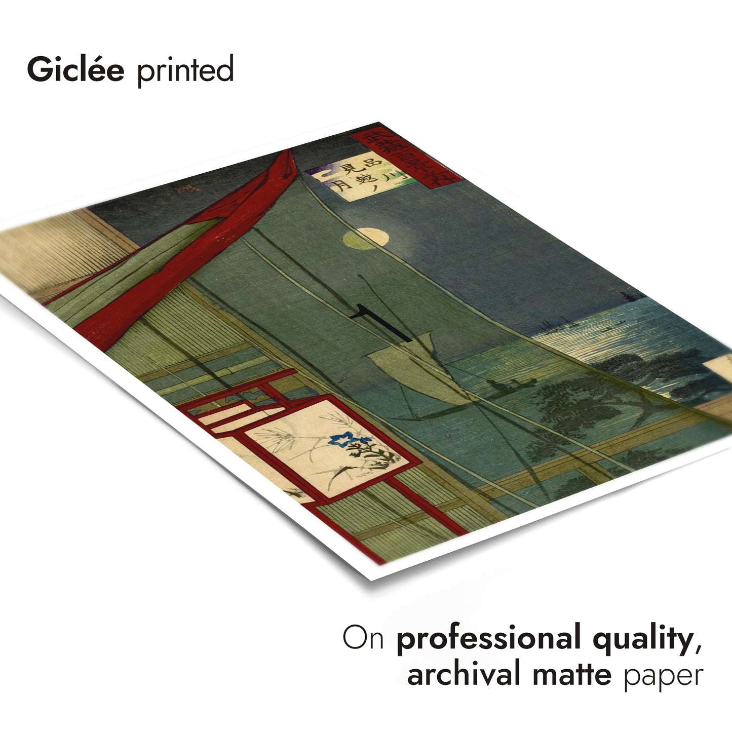 Myggnät och fullmåne vid Shinagawa