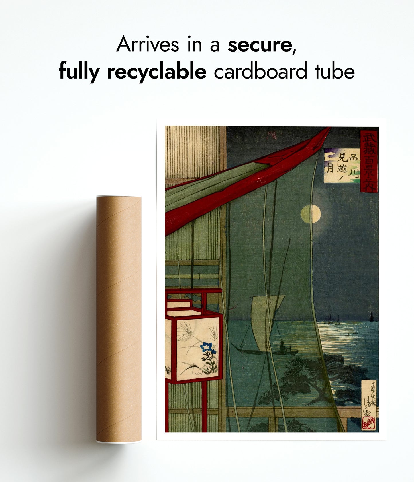 Myggnät och fullmåne vid Shinagawa