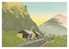 Söta Sake-huset vid foten av berget Hakone print