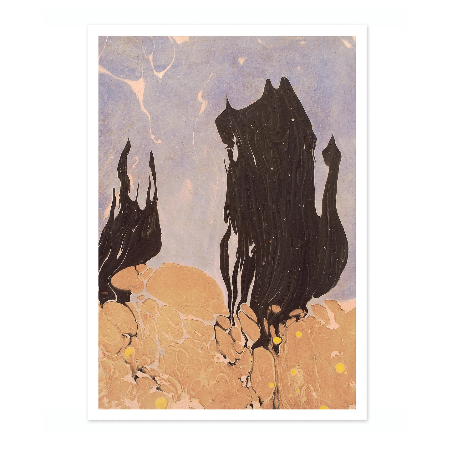 Composition in Black, Ochre & Blue