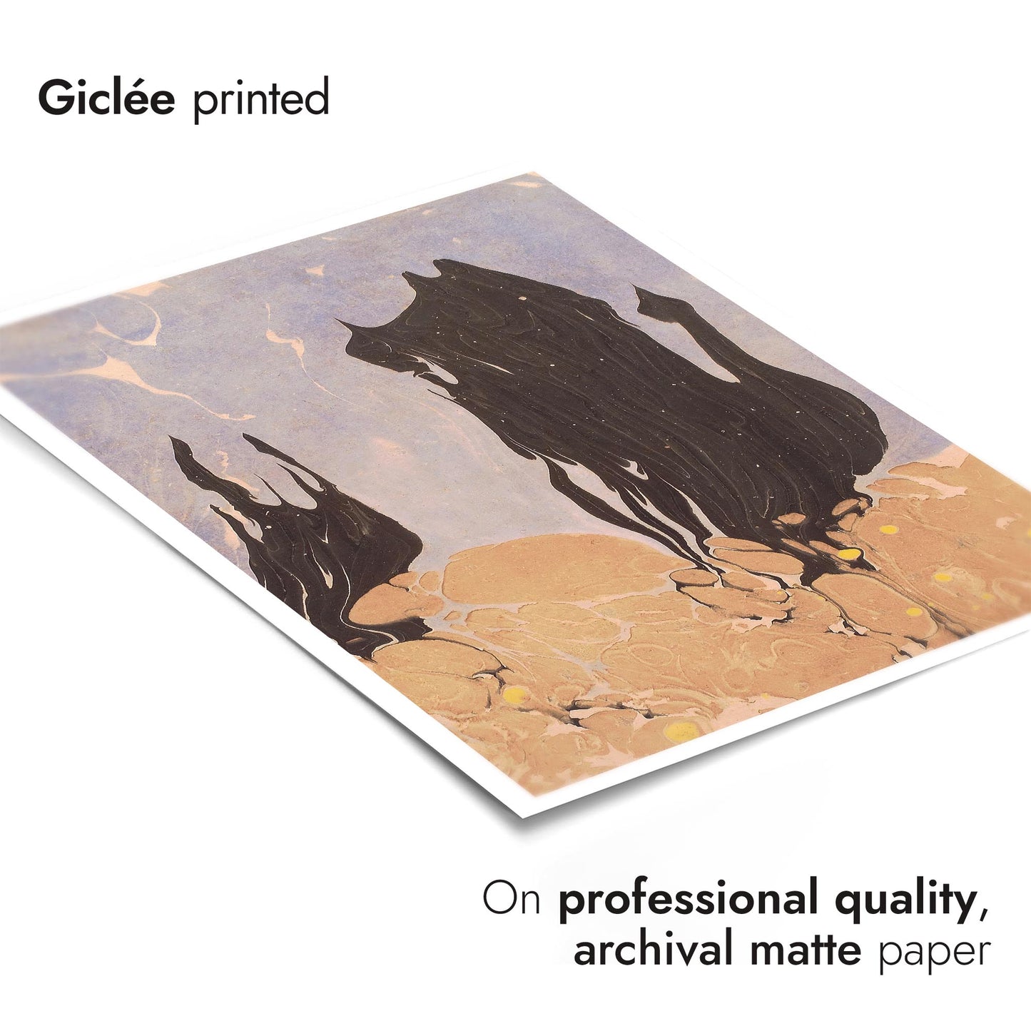 Composition in Black, Ochre & Blue