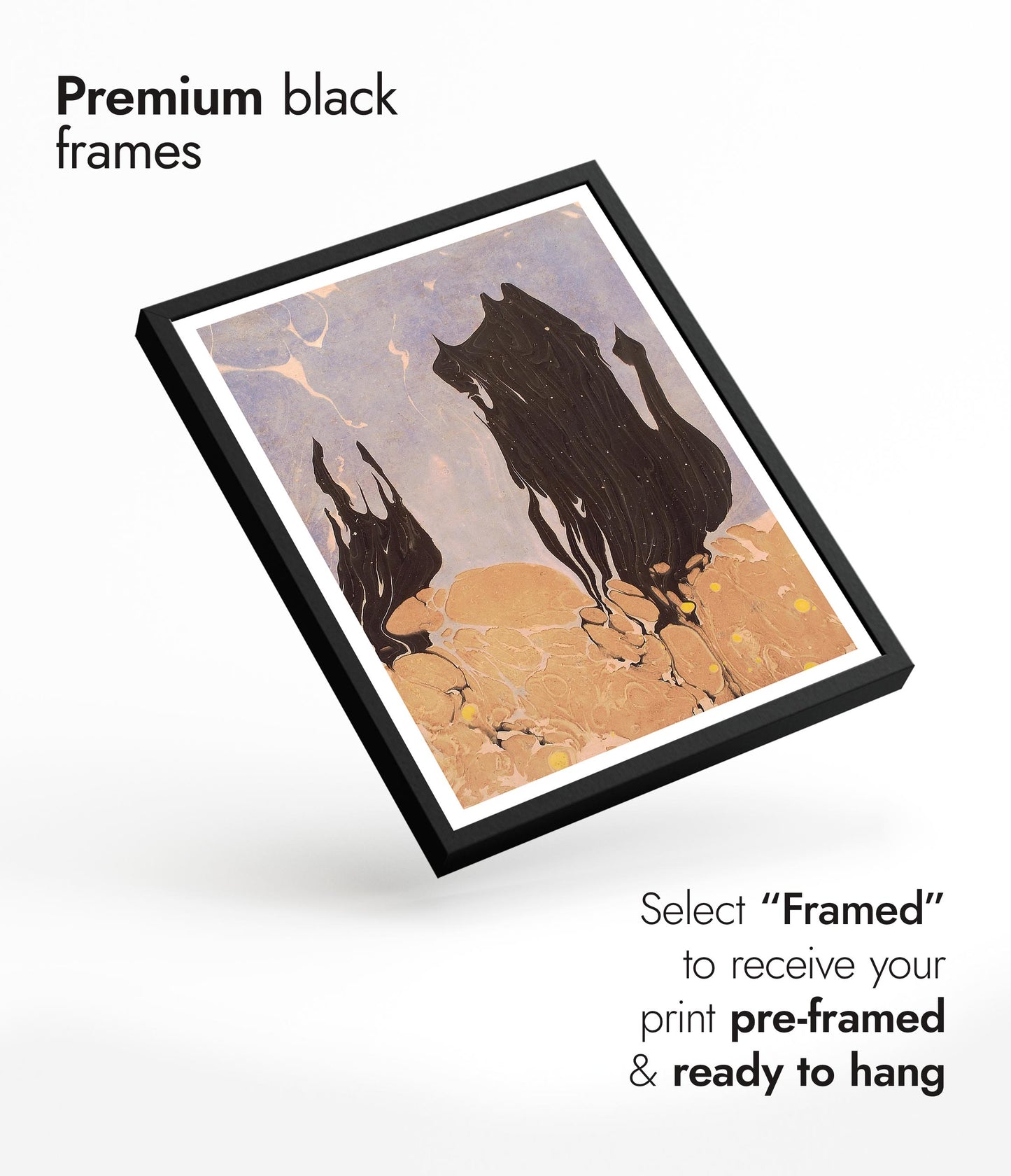 Composition in Black, Ochre & Blue