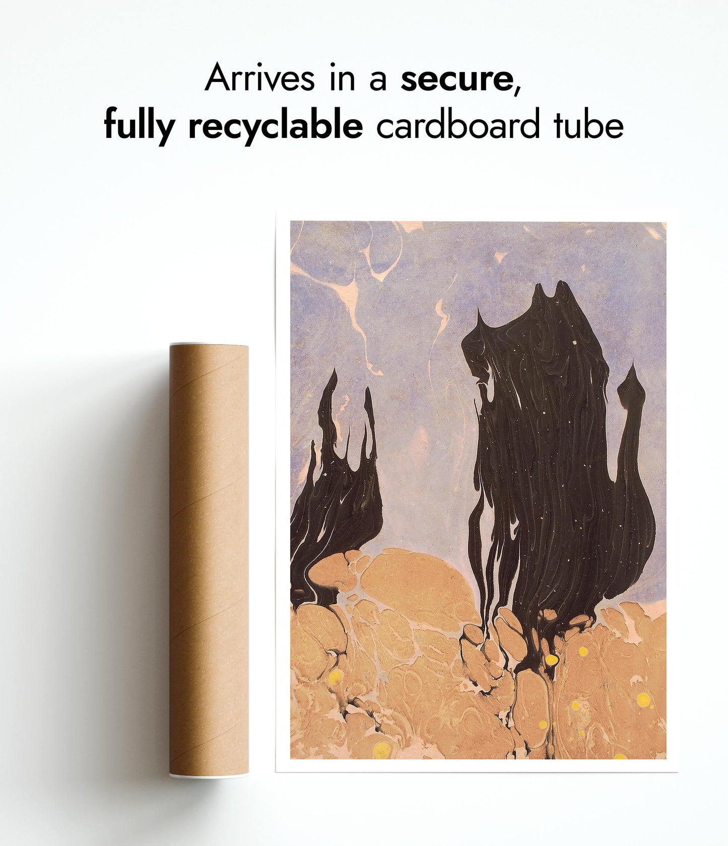 Composition in Black, Ochre & Blue