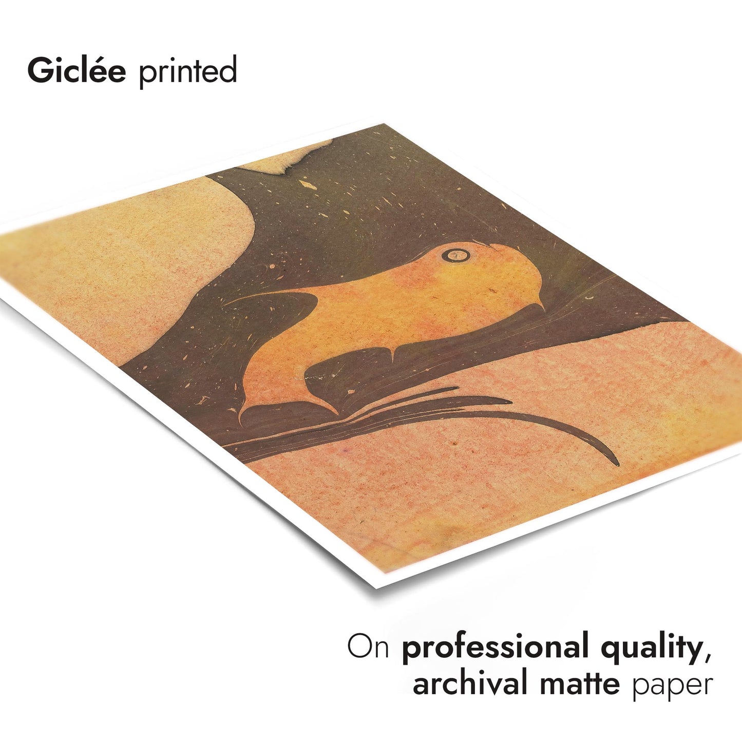 Komposition i brunt och gul-orange (Den lilla valen)