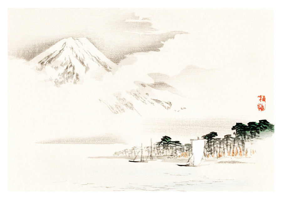 Blick auf den Berg Fuji - Print Only frame