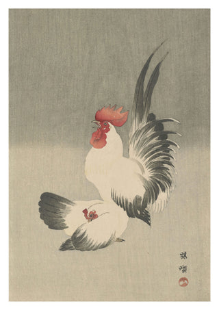 Rooster & Hen print
