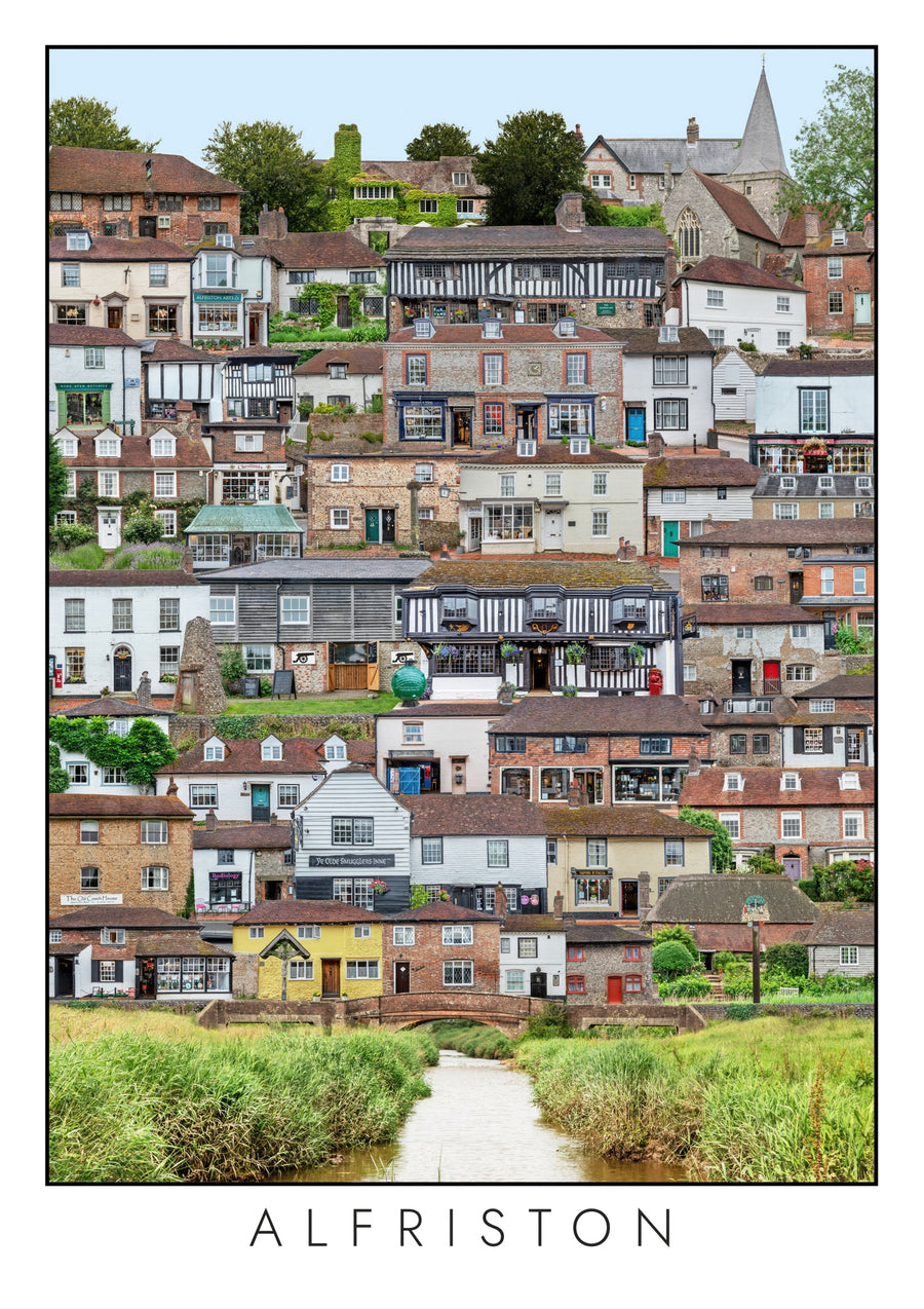 Alfriston Stadtbild - Print Only frame