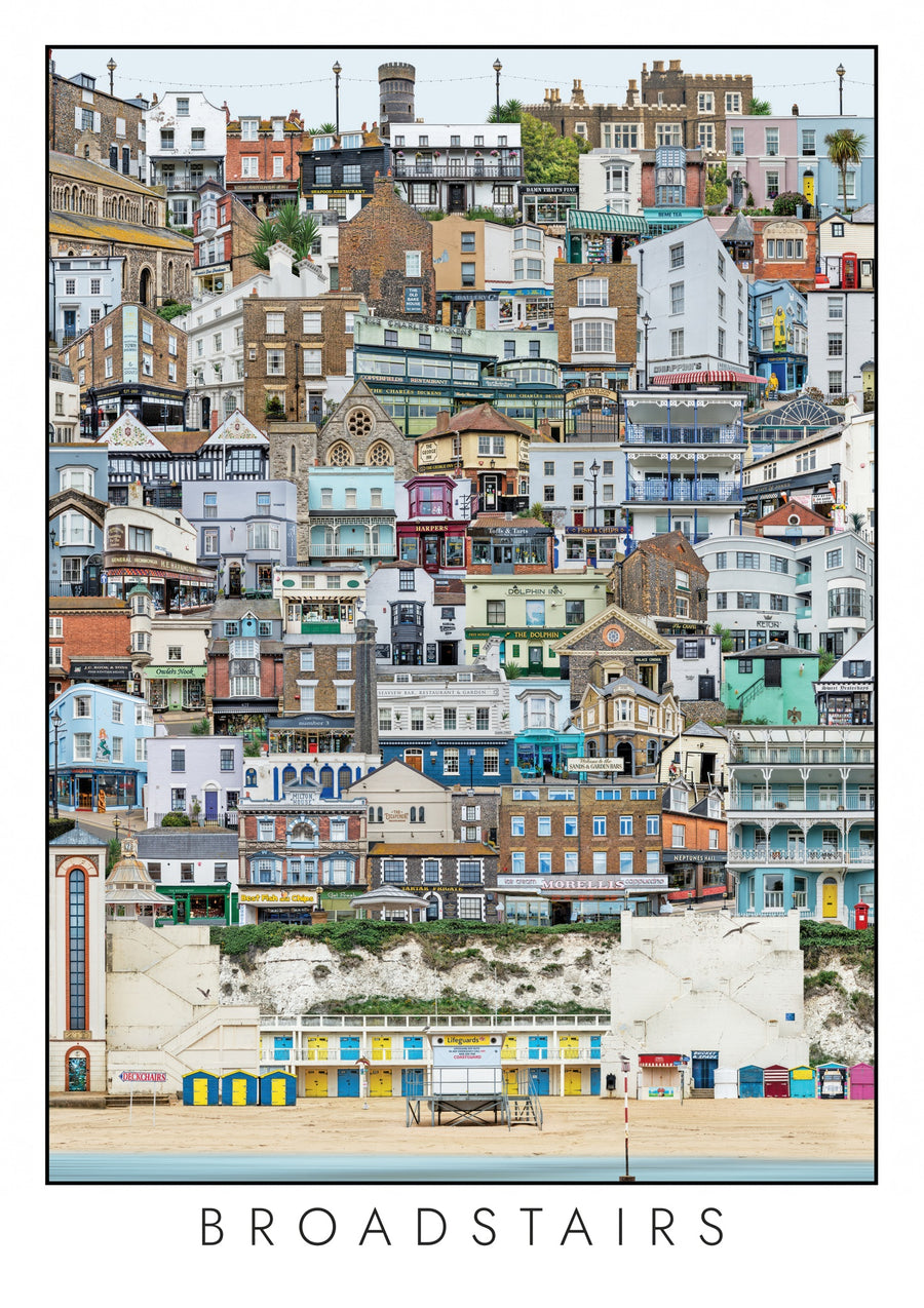 Broadstairs stadssilhuett - Print Only frame