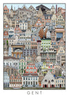 Paysage urbain de Gent print