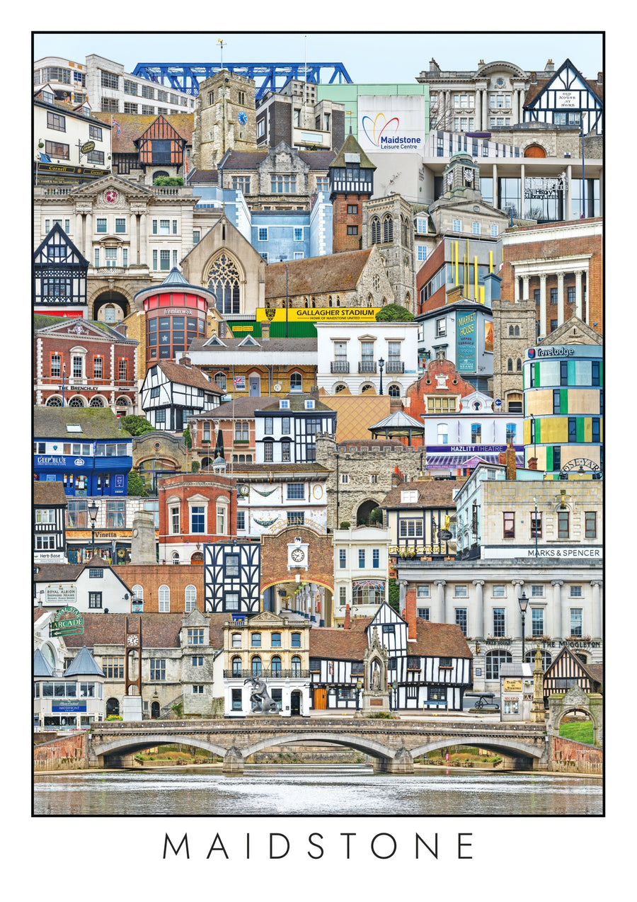 Maidstone Cityscape - Print Only frame