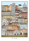 Paysage urbain de Pise print