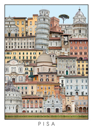 Paysage urbain de Pise print