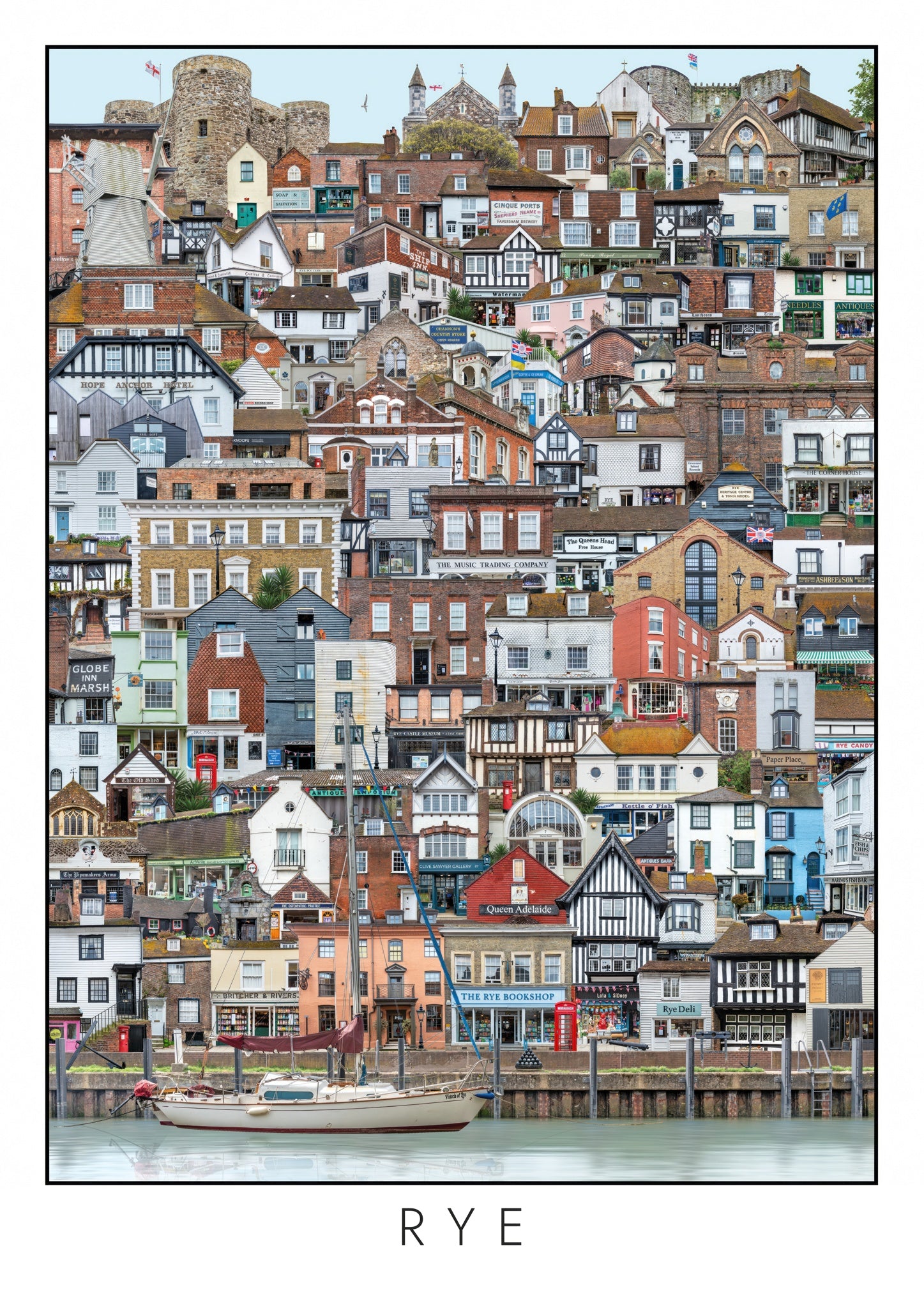 Rye Cityscape - Katy Donaldson | Travel | Framed Prints & Posters – Animato