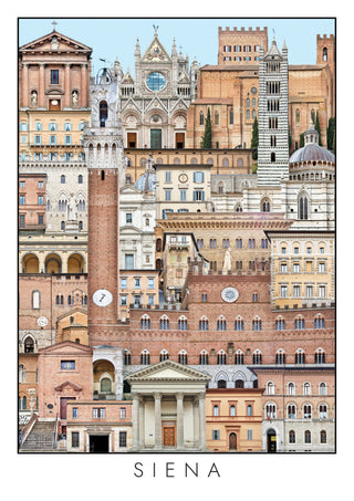 Paysage urbain de Sienne print