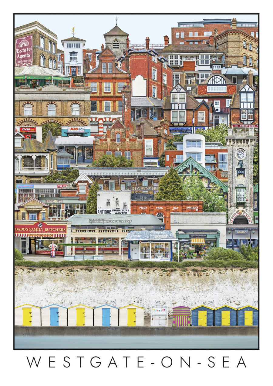 Westgate-on-Sea Stadtszenerie - Print Only frame