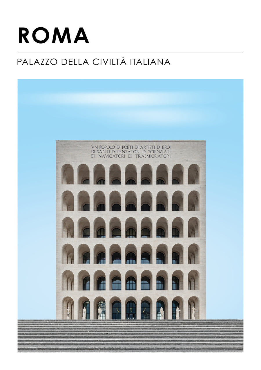 Palazzo Della Civiltà, Rome - Print Only frame