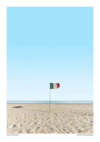 Italienska sandstränder print