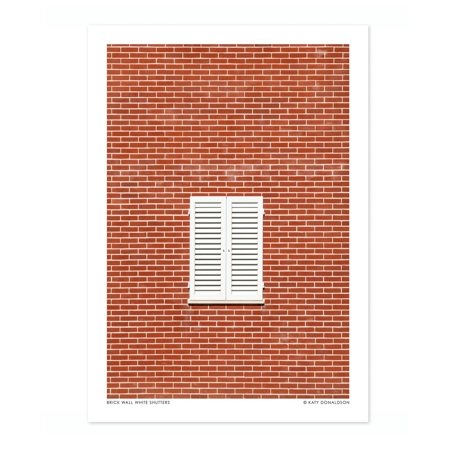 Brick Wall, White Shutters