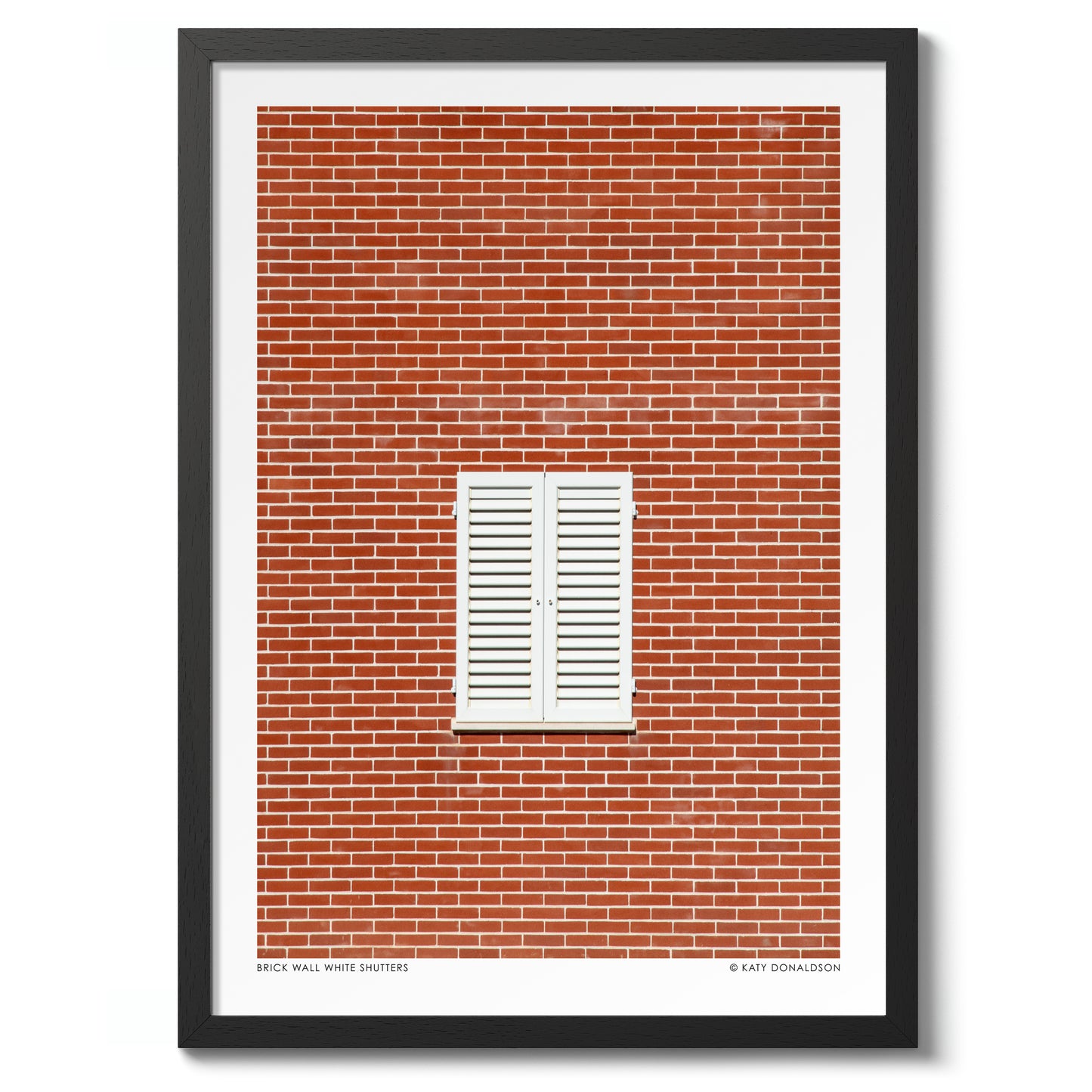 Brick Wall, White Shutters