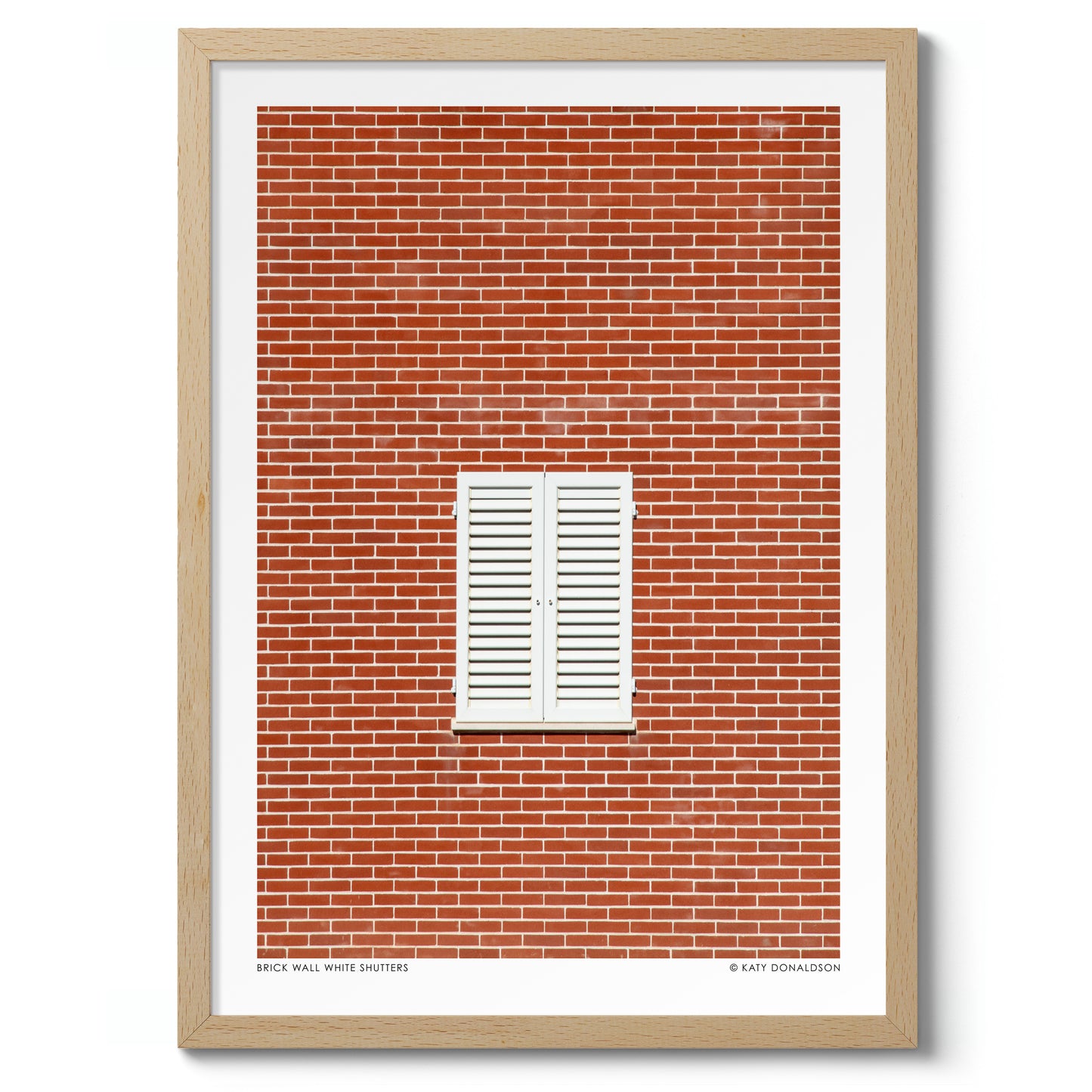 Brick Wall, White Shutters