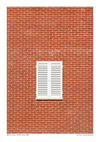 Brick Wall, White Shutters print