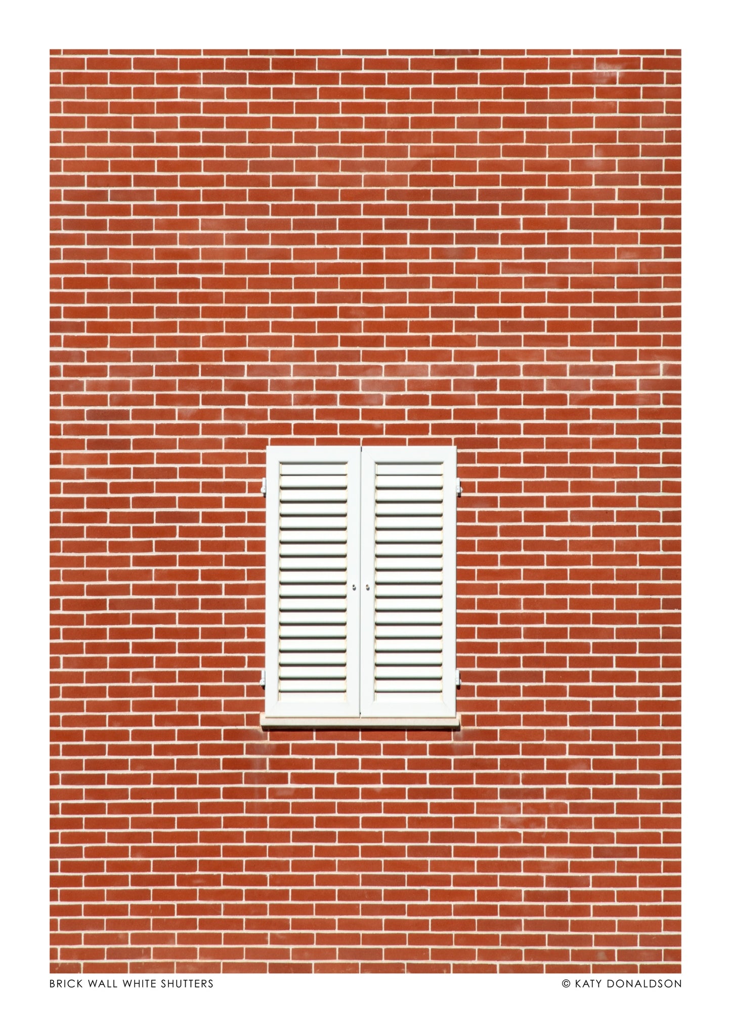 Brick Wall, White Shutters