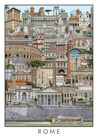 Paysage urbain de Rome print