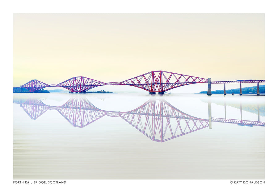 Forth-Rail-Brücke, schottische Landschaft - Print Only frame