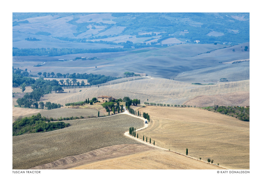 Toscaanse Tractorlandschap - Print Only frame
