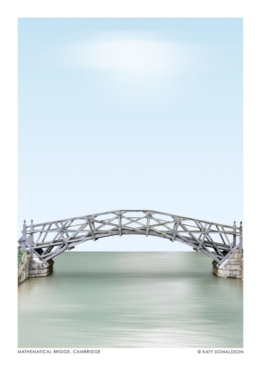 Pont Mathématique, Portrait de Cambridge - Print Only frame