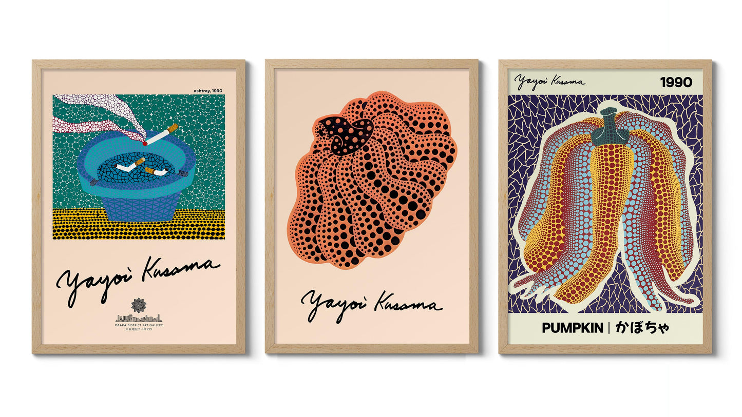 Yayoi Kusama - Set om 3