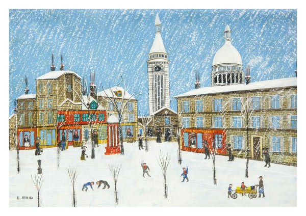 Montmartre, under snön