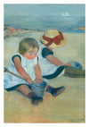 Children Playing on the Beach print