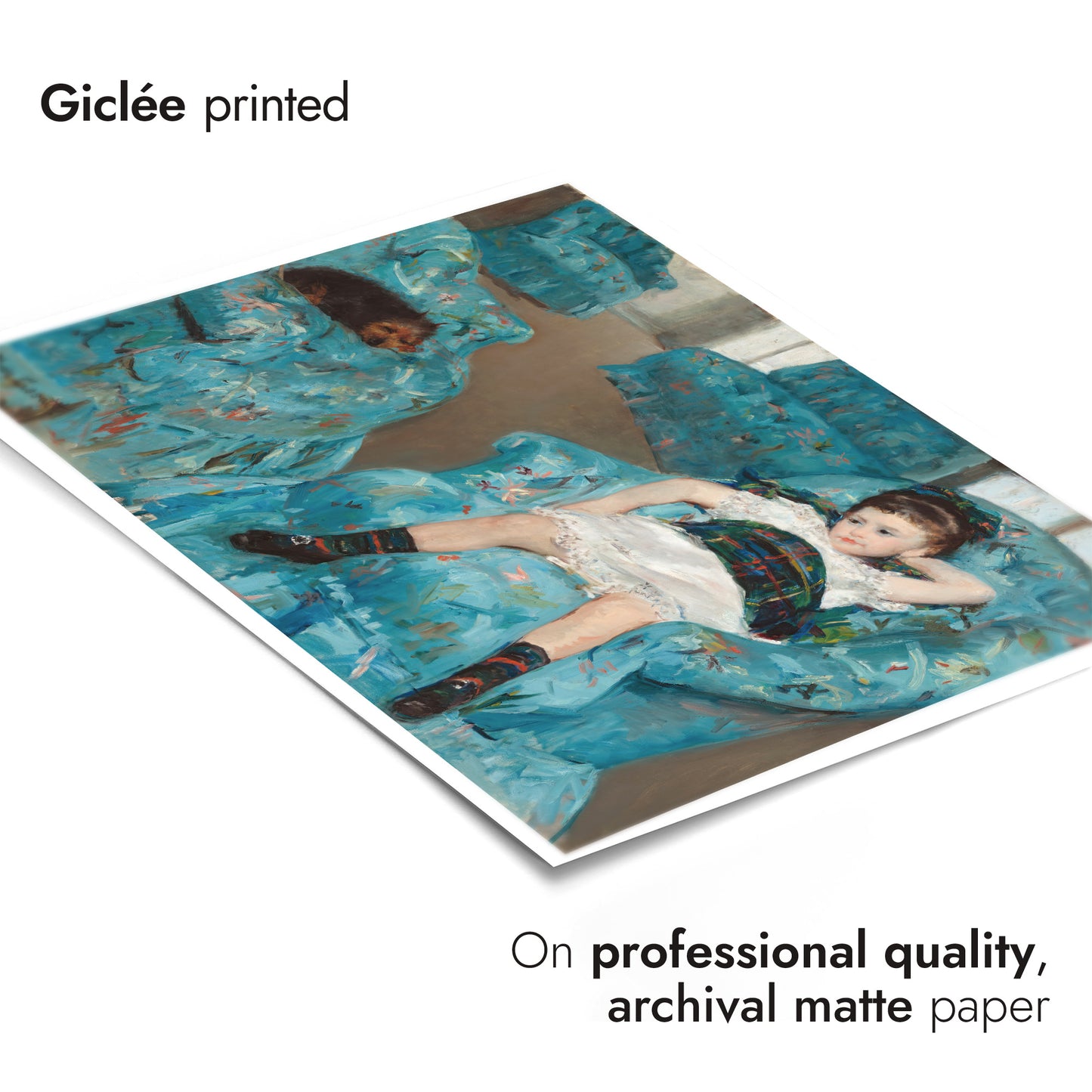 Little Girl in a Blue Armchair