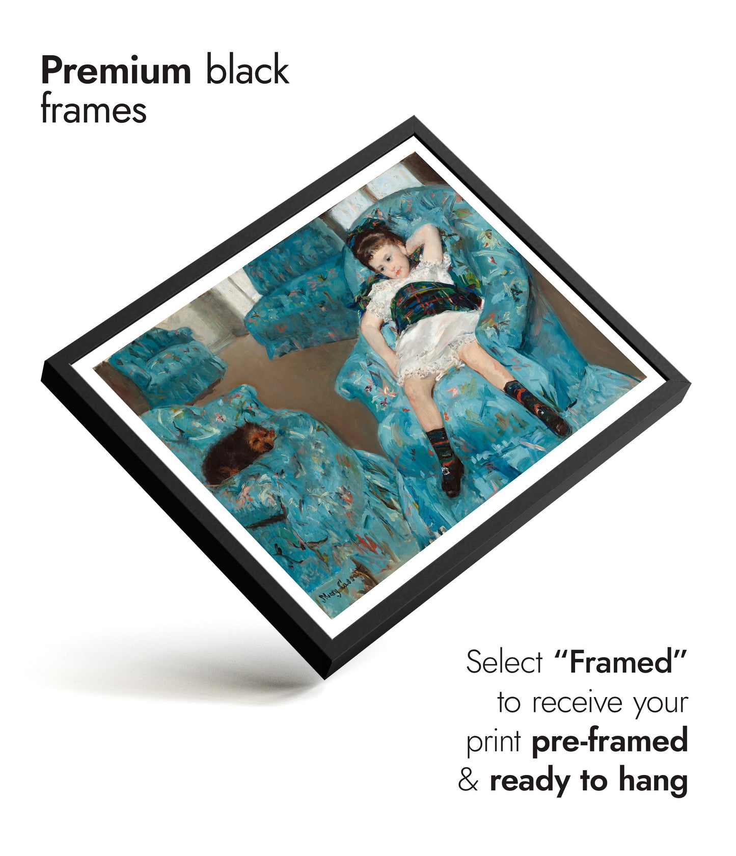 Little Girl in a Blue Armchair