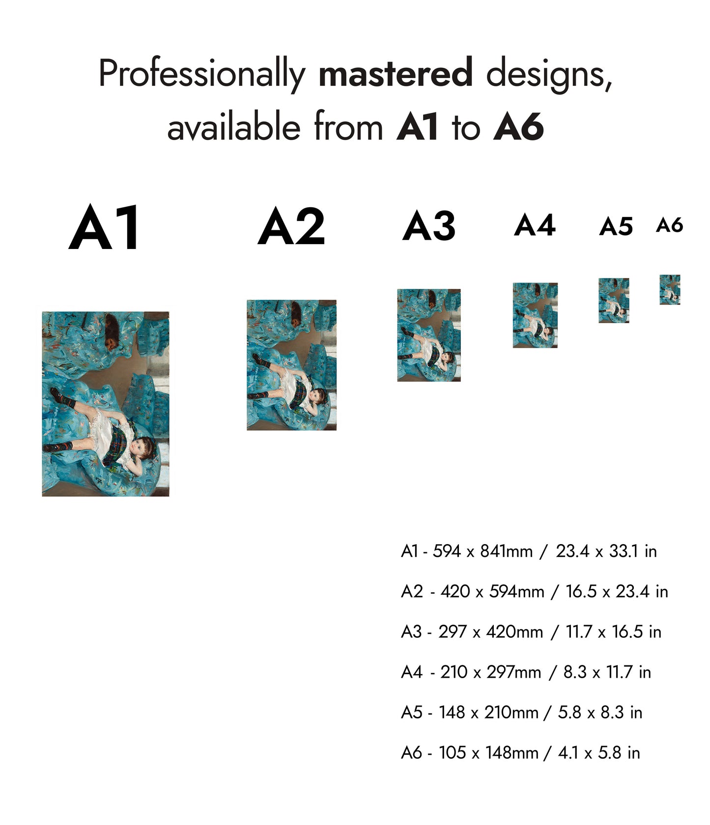 Little Girl in a Blue Armchair