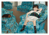 Little Girl in a Blue Armchair print
