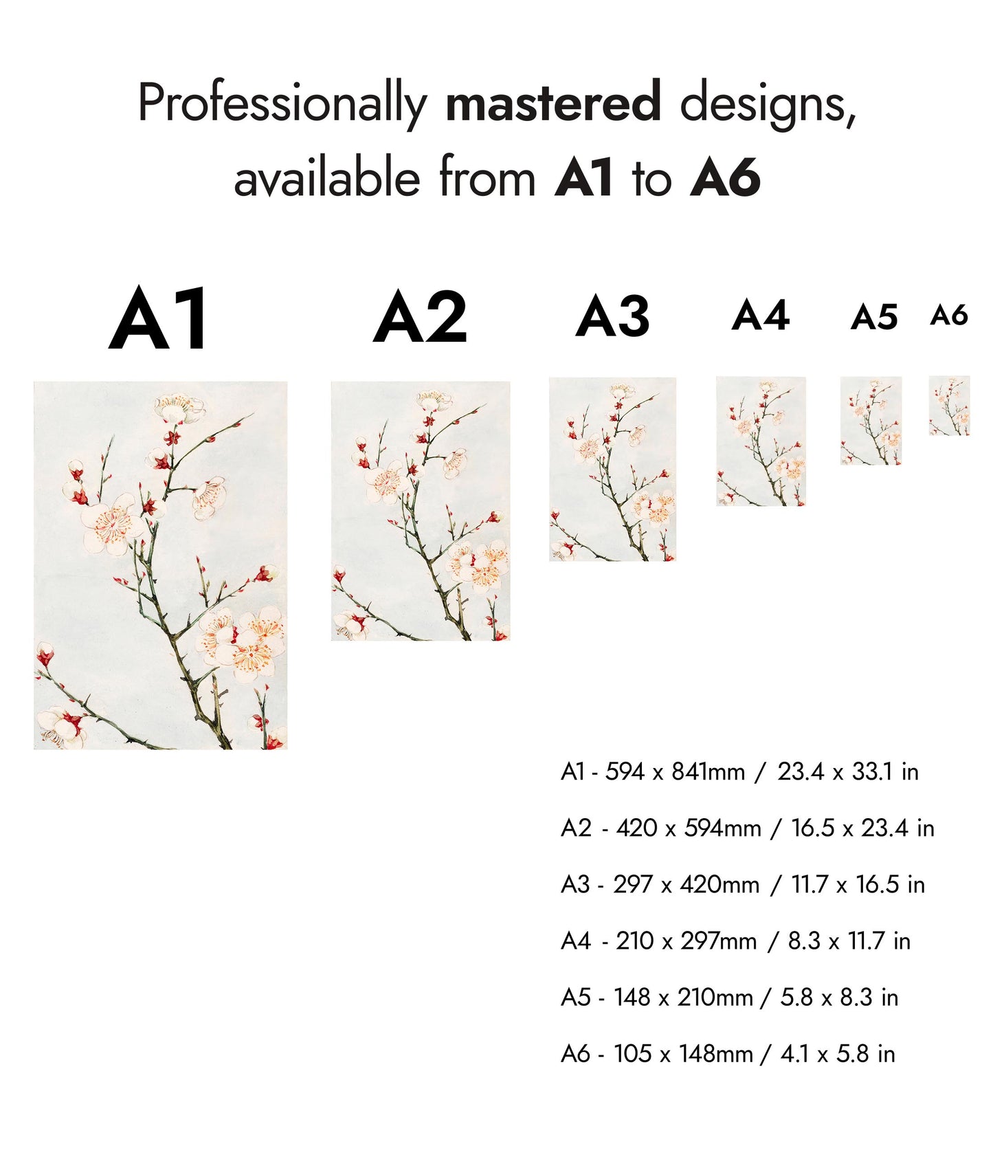 Plommongren med blommor