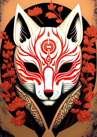 Kitsune Mask print