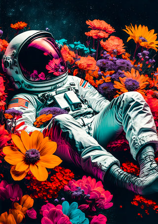 Fleurs d'astronaute print