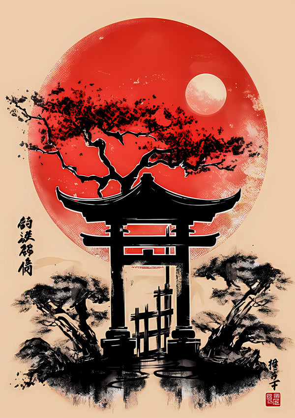Japanese Shrine at Dawn