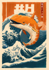 Great Orange Whale print