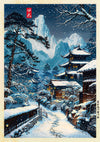 Snowy Village print
