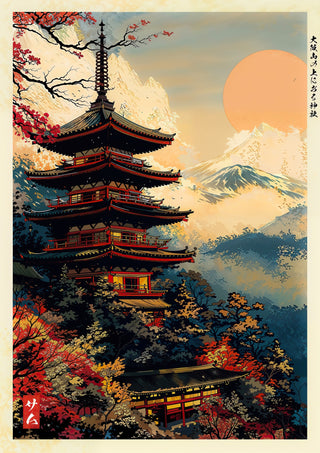 Temple in the Mountains print