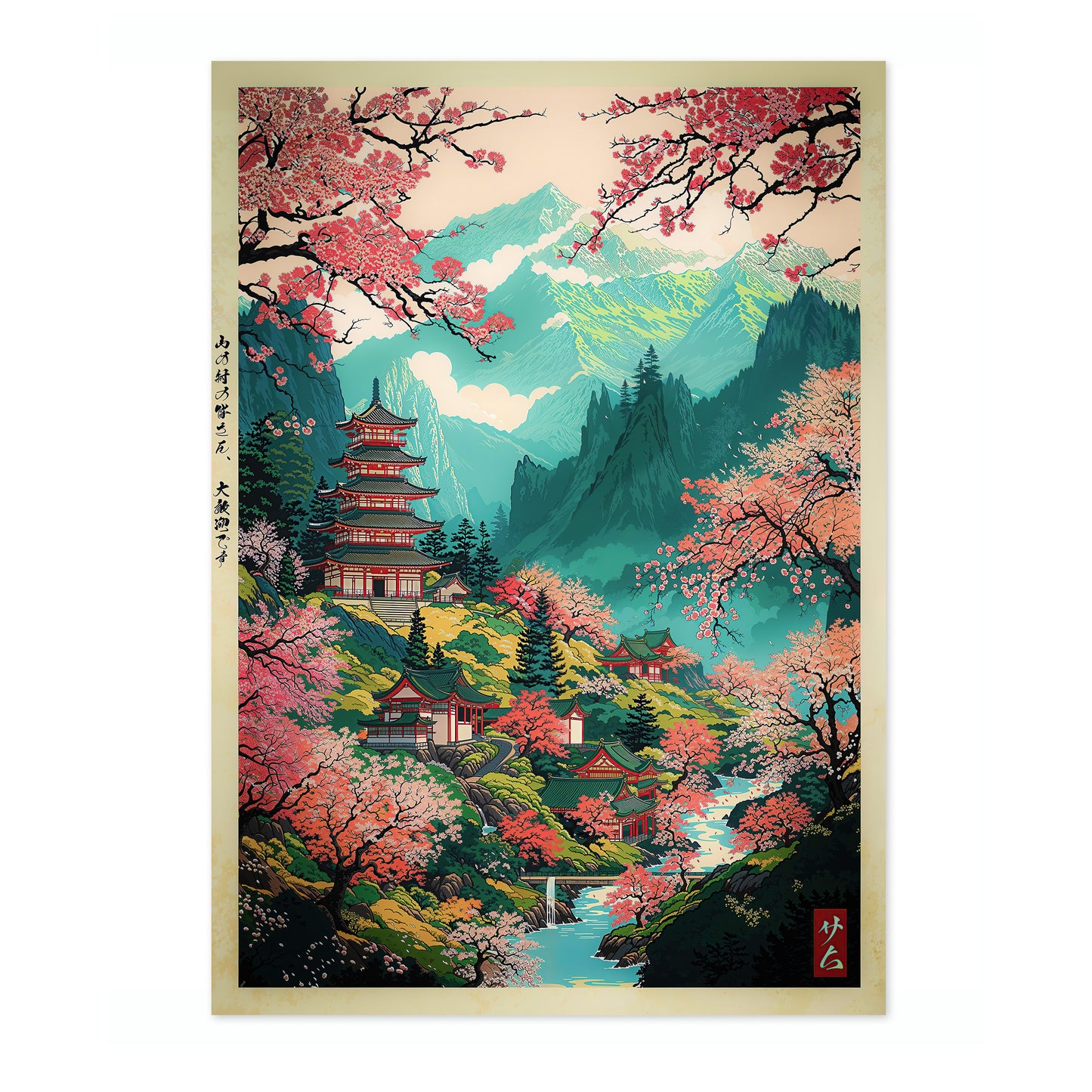 Pagode am Berg Yoshino