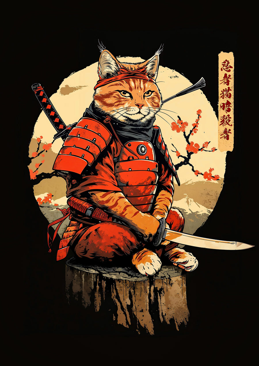 Ninja Kat - Print Only frame