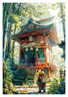 Panda Pilgrimage at the Bamboo Grove print
